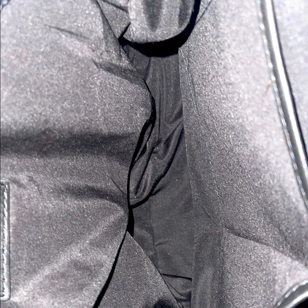 Black Quilted Tote with Modern Design - Picture 9 of 10